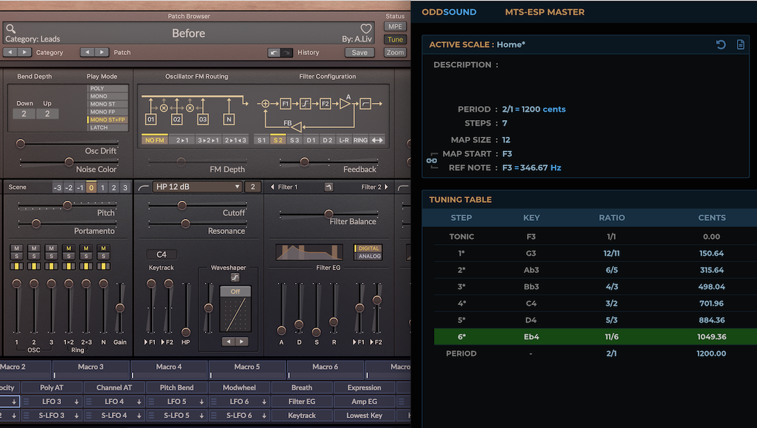 Illustration 0: Picture of Surge XT and ODDsound master